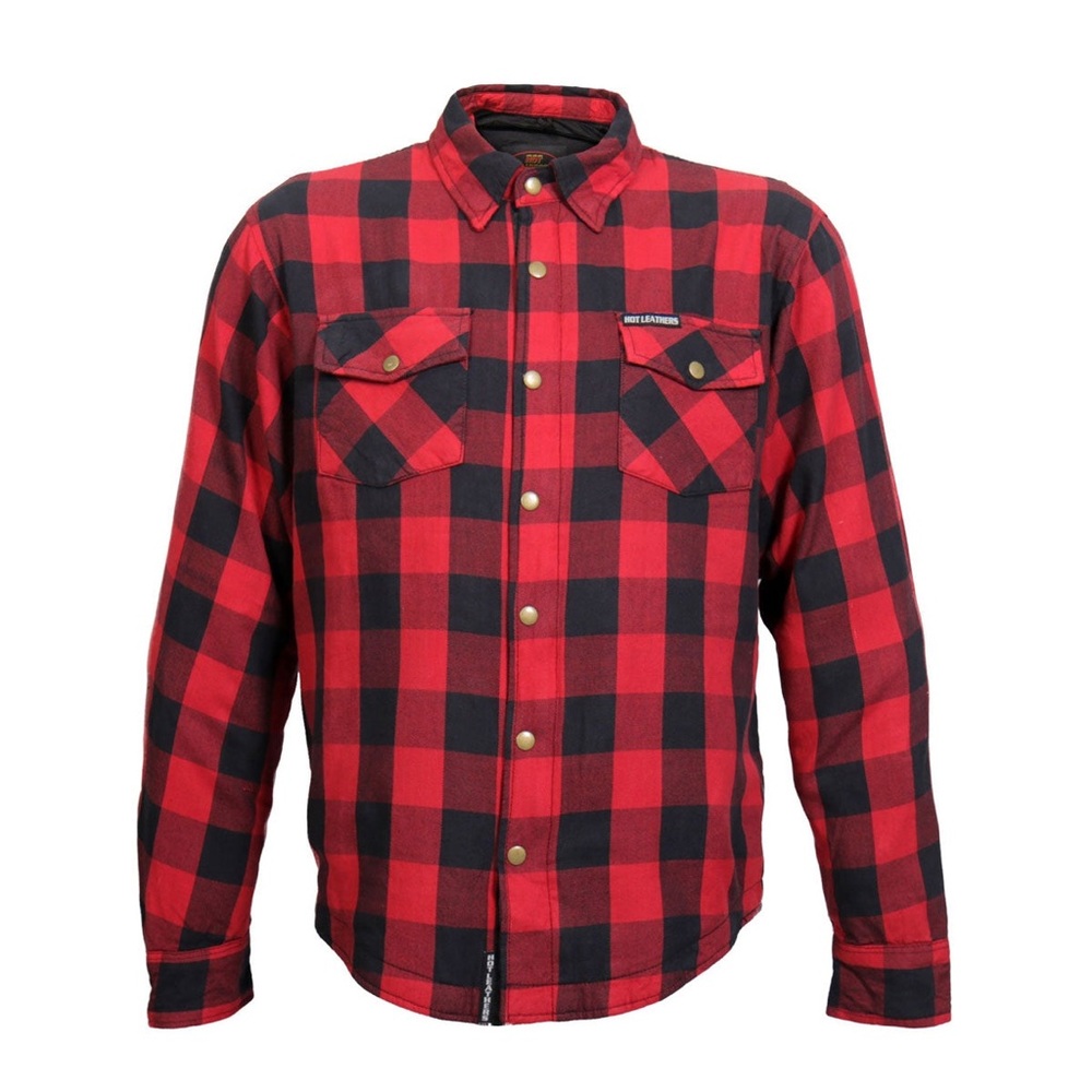 Hot Leathers Mens Armored Flannel Shirt Jacket Buffalo Check concealed size 3X i